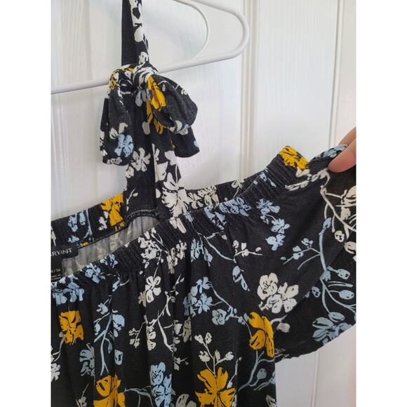 Lane Bryant Floral Shoulder Tie Short Sleeve Top Size 14/16 - Picture 4 of 6